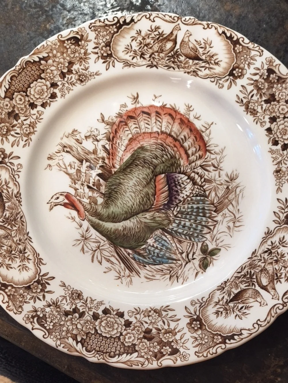 Johnson Bros Wild Turkey Dinner Plate